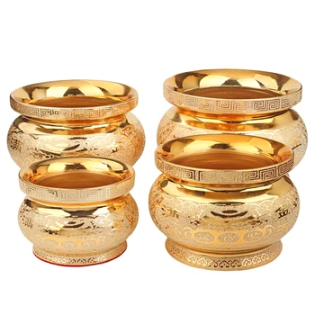 

Incense Charcoal Burner Lotus Shape Incense Burner Golden Tibetan Holder Modern Monk Backflow Incense Burner New Arrival GG50xl