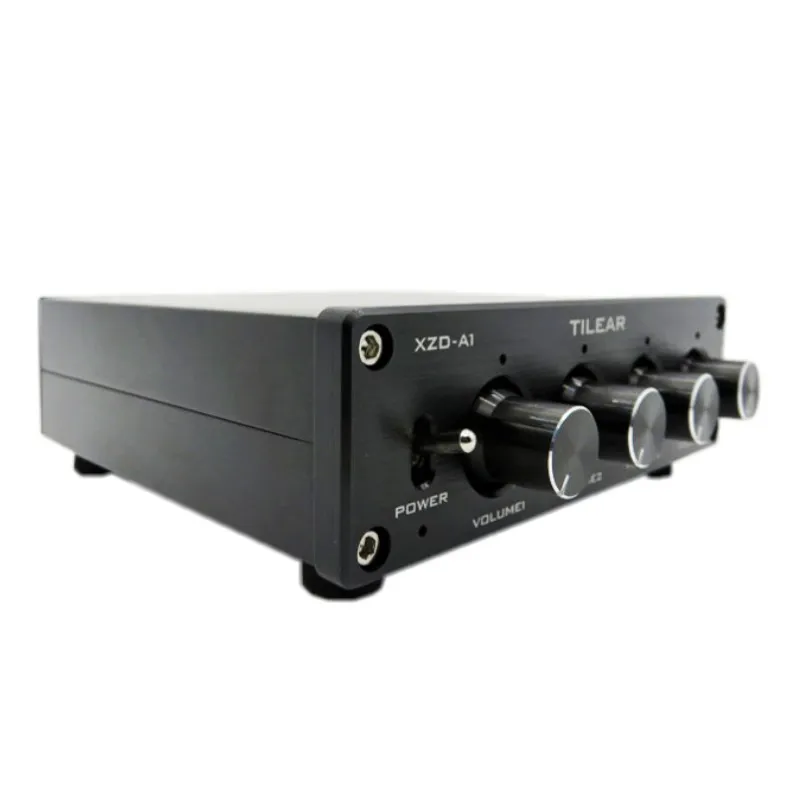 HIFI Lossless 1 Input 4 Output RCA HUB Audio Distributor Signal Selector Switch Source Switcher Tone Volume For Amplifier Board