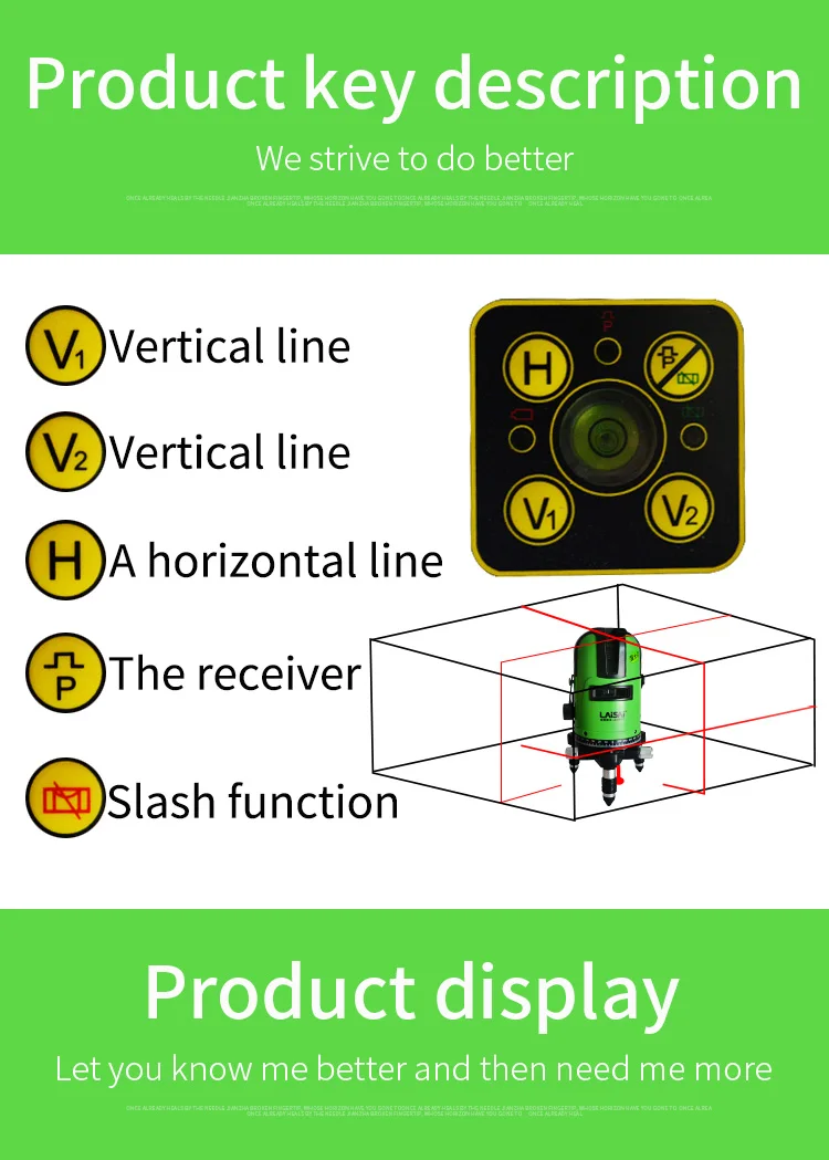 LAISAI LSG649SPD laser level meter 5 blue line LSG649SPD blue laser auto level 5line 3 points 360degree fine tuning