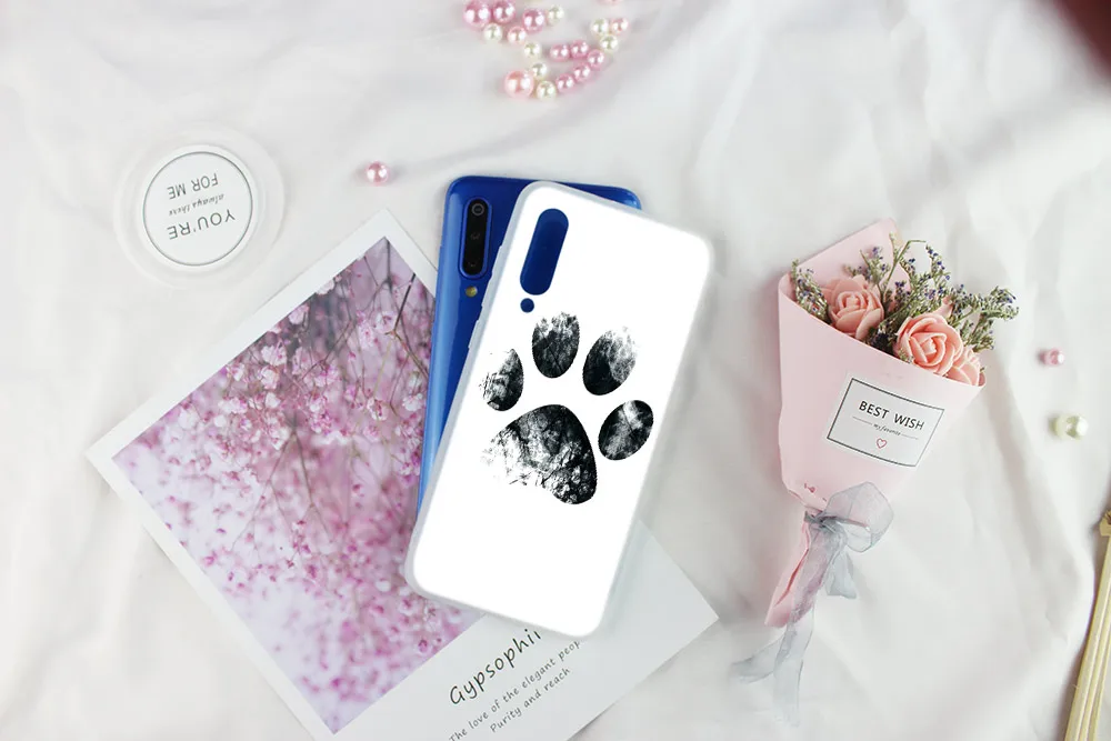 Чехол для телефона Xiao mi cc 9 mi 9 8 A2 Lite SE A1 f1 6 6X 5X MAX 3 mi X 2S Cover mi 9 mi 8 Dog paw print