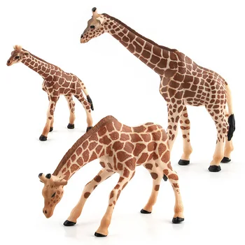 

3 Kinds Cognitive Toys Simulation Giraffe Figure Collectible Toys PVC Animal Action Figures Wild Animal Toys