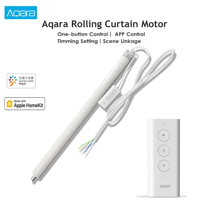 Aqara-Motor de persiana enrollable inteligente ZiGBee, 220V, configuración inteligente Ti mi ng, Control por aplicación remota para teléfono inteligente Mi Home