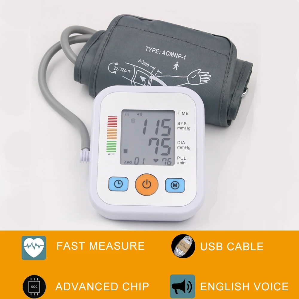 Тонометр для измерения артериального давления, медицинское оборудование, домашний прибор для измерения давления, белый монитор для здоровья