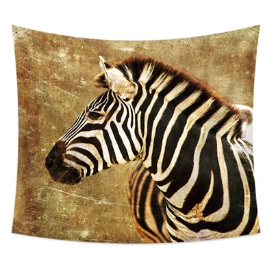 Zebra-4 Гобелен с мандалой, настенный, с животными, психоделический ковер, настенный гобелен, Зебра, хиппи, бохо, Декор, Настенная ткань, тапиз, настенное одеяло для йоги - Цвет: Zebra-4