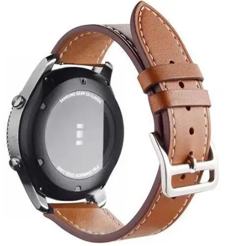 Ремешок 22 20 мм для samsung gear Sport S2 S3 Classic Frontier Galaxy Watch 42 46 мм Band Huami Amazfit Bip huawei Honor Magic Gt 2 - Цвет ремешка: Single-brown