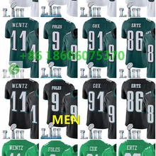 Супер патч A+++ Качественная мужская футболка для взрослых 86 Zach Ertz 91 fletcher cox 11 carson wentz 9 Nick Foles bowl Philadelphia