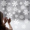 Calcomanías de copos de nieve de Feliz Navidad para niños, adhesivos navideños para pared, pegatinas de pared de habitación, 1 hoja ► Foto 1/6