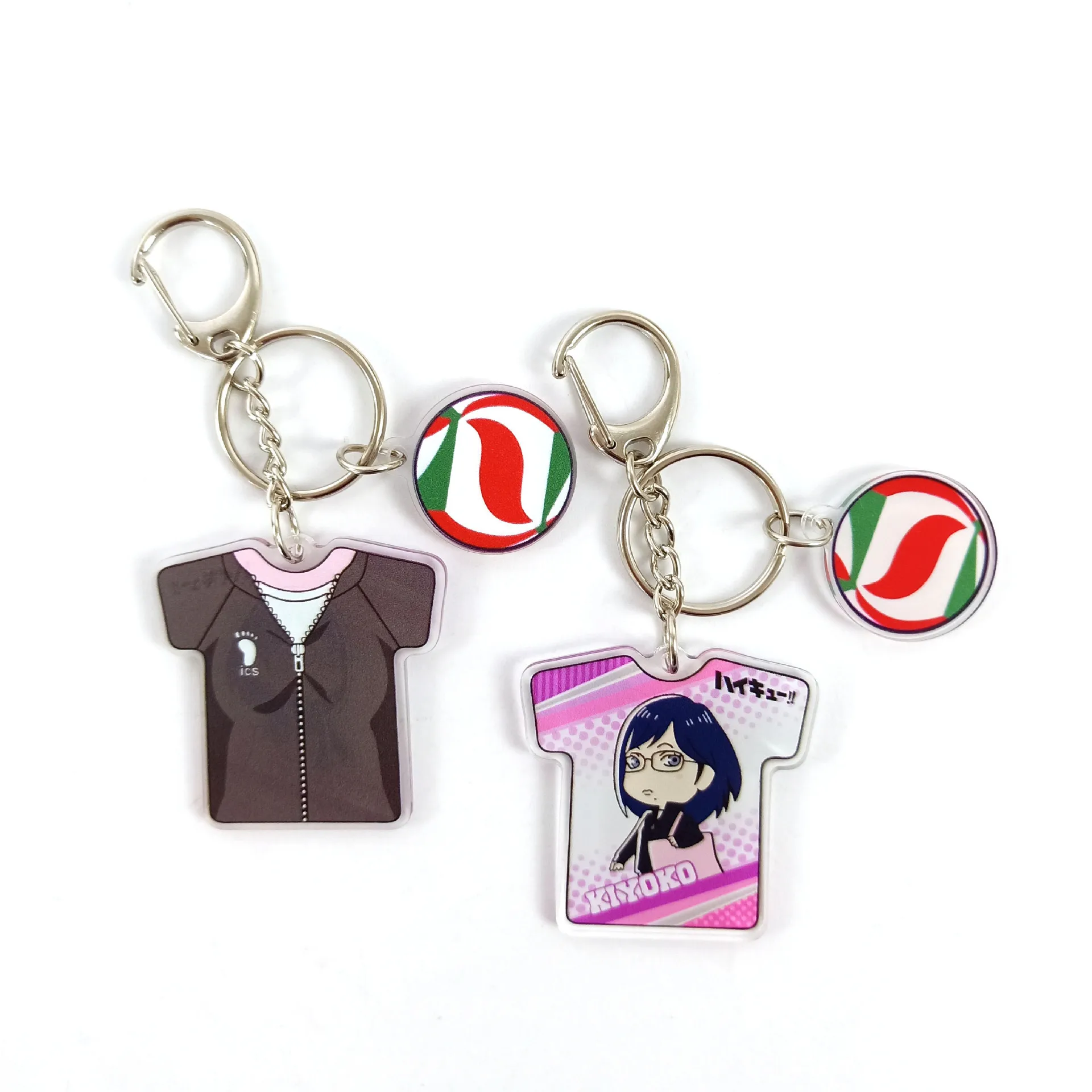 Chaveiro de Uniforme de Camisa Anime Haikyuu!! Pingente Hinata Shoyo Tobio Daichi Serra Amura Koushi Nishinoya Asflorida Shimizu Kiyoko 7 High Quality Brinquedos e hobbies