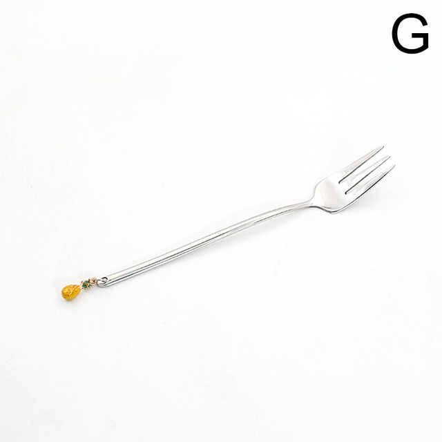 Stainless Steel Spoons Forks Mini Snack Coffee Cake Dessert Food Fruit Mixing Stirring Teaspoon Party Decor Tableware