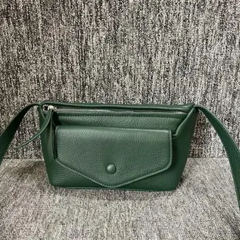 

Genuine Leather Women's Top Layer Cowhide Women's Simple and Atmospheric Shoulder Bag Pure Leather Ladies Bag Louie Vuiton