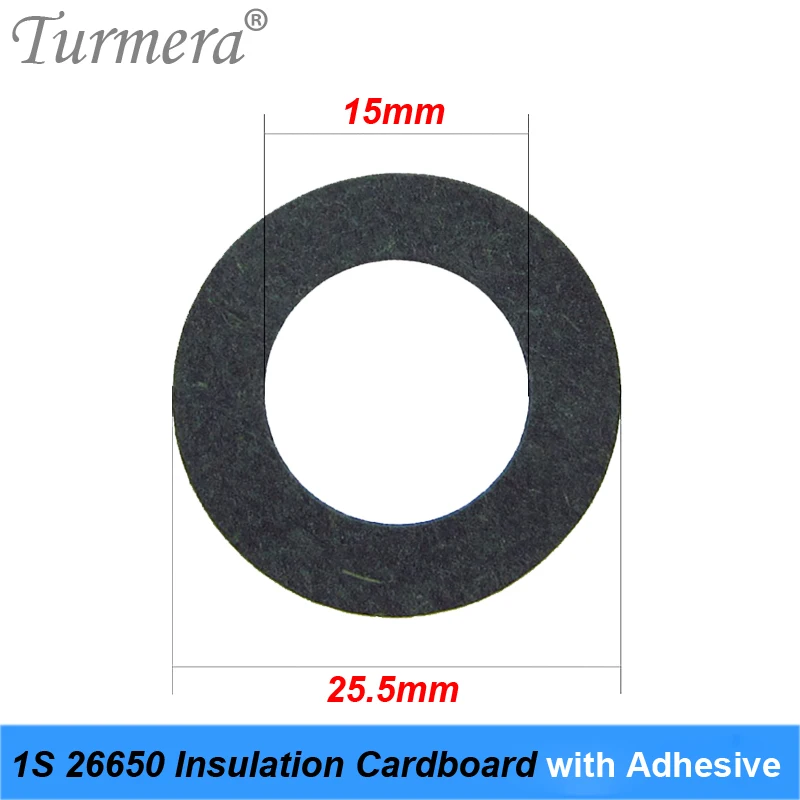 45pcs 1S 26650 Battery Insulation Gasket Barley Paper Battery Pack Cell Insulating Glue Patch Positive Electrode Insulated Pad Turmera 03
