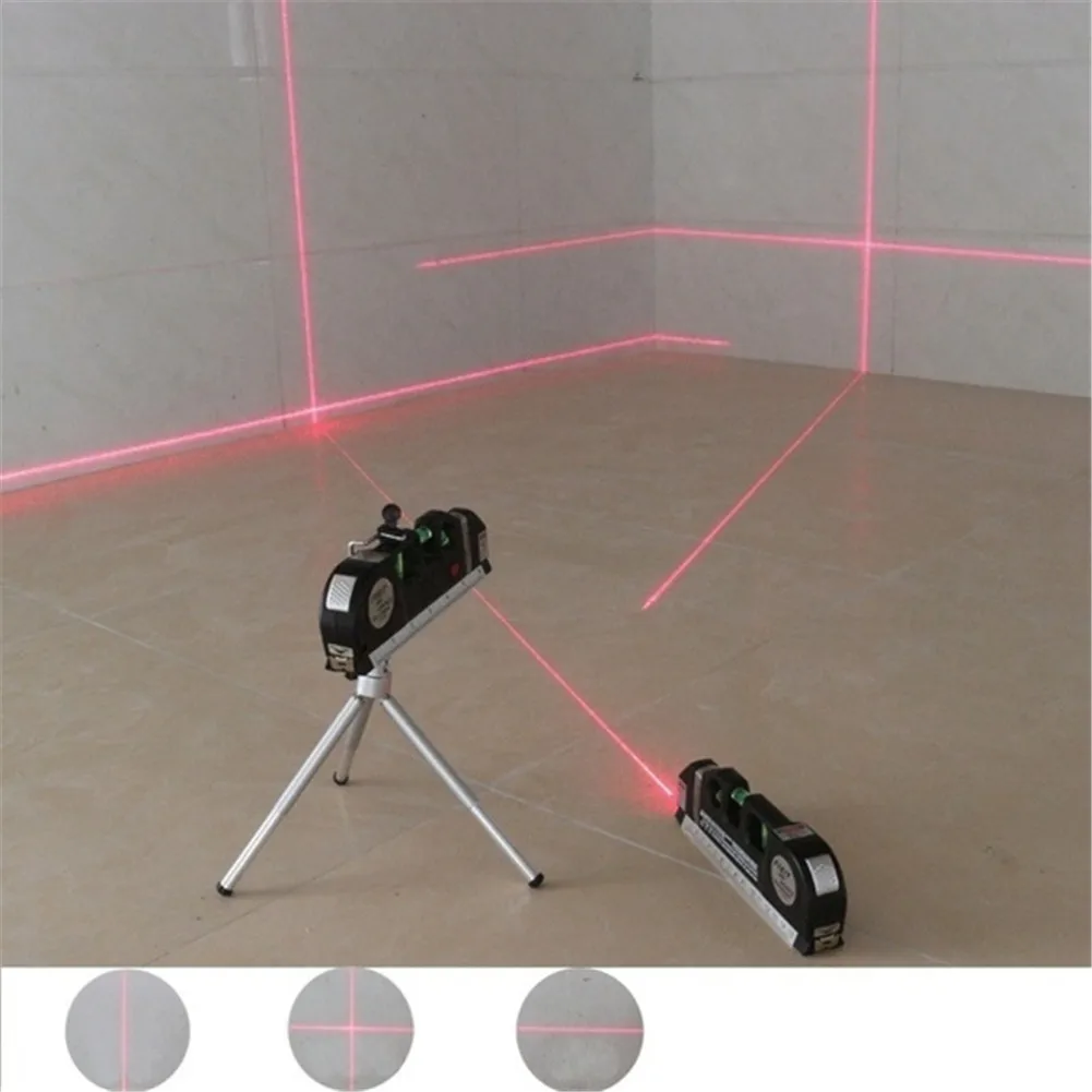 

Practical Multifuntion High Density Laser Levelling Instrument with Steel Ruller Cross Straight Line Laser Level Aligner battery