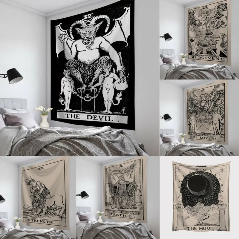 

Tapestry Wall Hanging Polyester Tarot Card Pattern Blanket Tapestry Home Decor