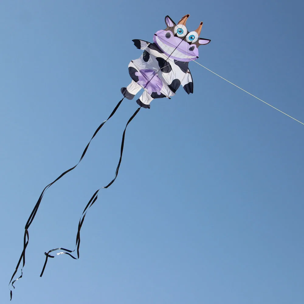 Танцующая корова воздушный змей на открытом воздухе Забавные игрушки качели корова для детей и audlts с длинными хвостами животное Летающий воздушный змей