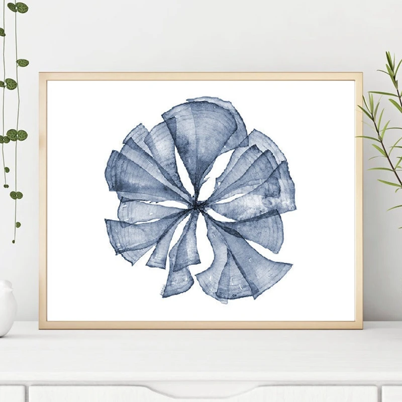 Coral Sea Fan Watercolor Canvas Prints