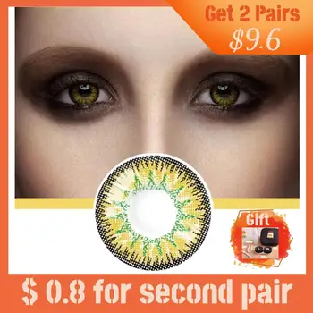 

[Free Shipping] Fancylook 【Yellow Candy】Colored Contact Lenses Myopic Lense with Power 0~600 Cosplay Lens