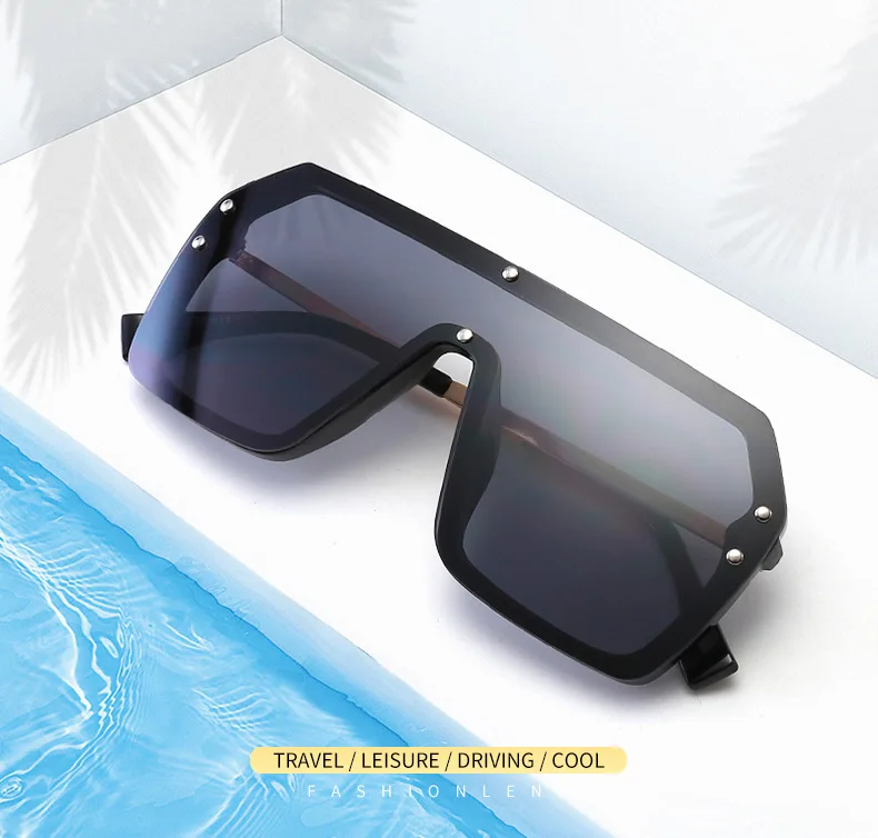 New F Letter Sunglasses Women Vintage Oversized Gradient Sun Glasses Shades Female Luxury Designer UV400 Sunglass