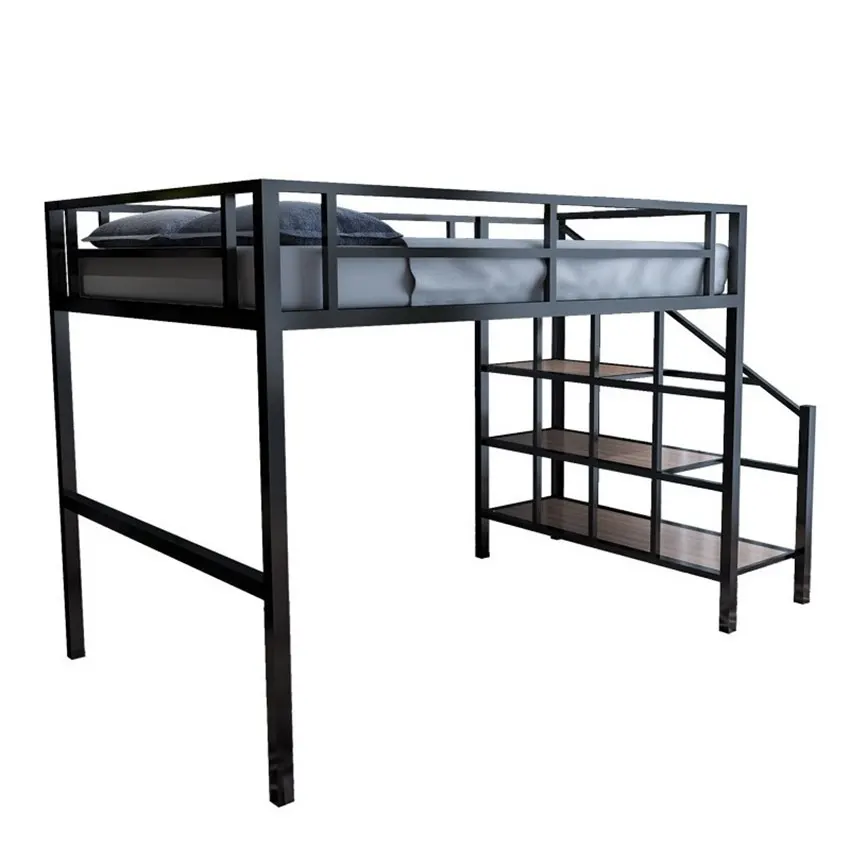 FX0625-05 Bunk Bed Iron Twin Frame High Loft Single Dormitory Multifunctional Home Office Nap Sofa Bedroom With Ladder | Мебель