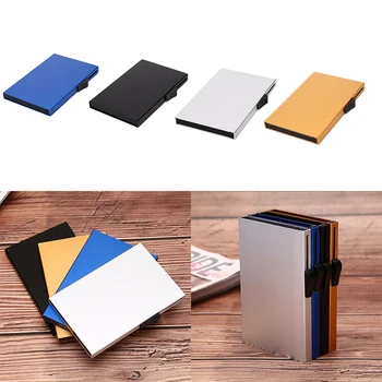 

Bag Metal Women Men Business Card Holder Creative Aluminum Holder Metal Box Men Credit Business Card Case Wallet