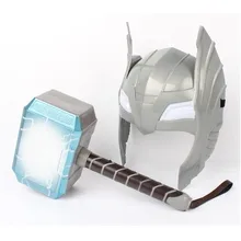 Новейший светодиодный светящийся и звучащий молоток Тора «мстители», светодиодный, маска Тора, фигурки Тора для костюмированной вечеринки, подарок для детей