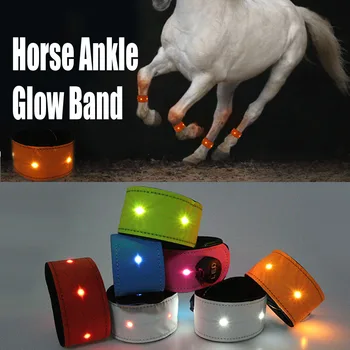 

LED Horse Riding Equipment Harness Belt Colorful Lighting Horse Leg Straps Outdoor Sports Equestrian Supplies Cheval Accessories