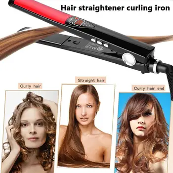 

Hair Curler Curling Tool Hair Straightener TWO in One Black Fashion Portable Major Hairdressing Curl Machine Stylist