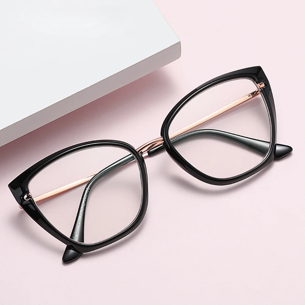 clear blue light glasses New Cat Eye Glasses Women Men Computer Eyeglasses Oversized Optical Eye Glasses Blue Light Blocking Gafas Lunette Oculos Eyewear blue light reading glasses