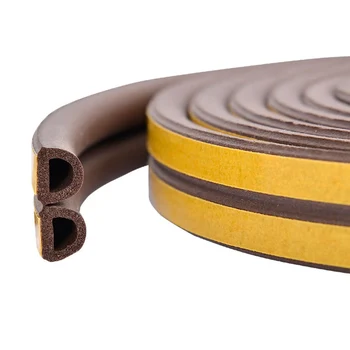 

5M Self Adhesive D Type Doors & Windows Foam Seal Strip Soundproofing Collision Avoidance Rubber Seals SNO88