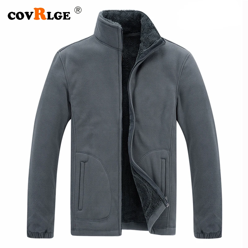 

Covrlge 2019 Winter Jacket Men Soft Shell Fleece Warm Army Green Men Windbreaker Black Plus Size XL~6XL 7XL Coats Male MWJ175