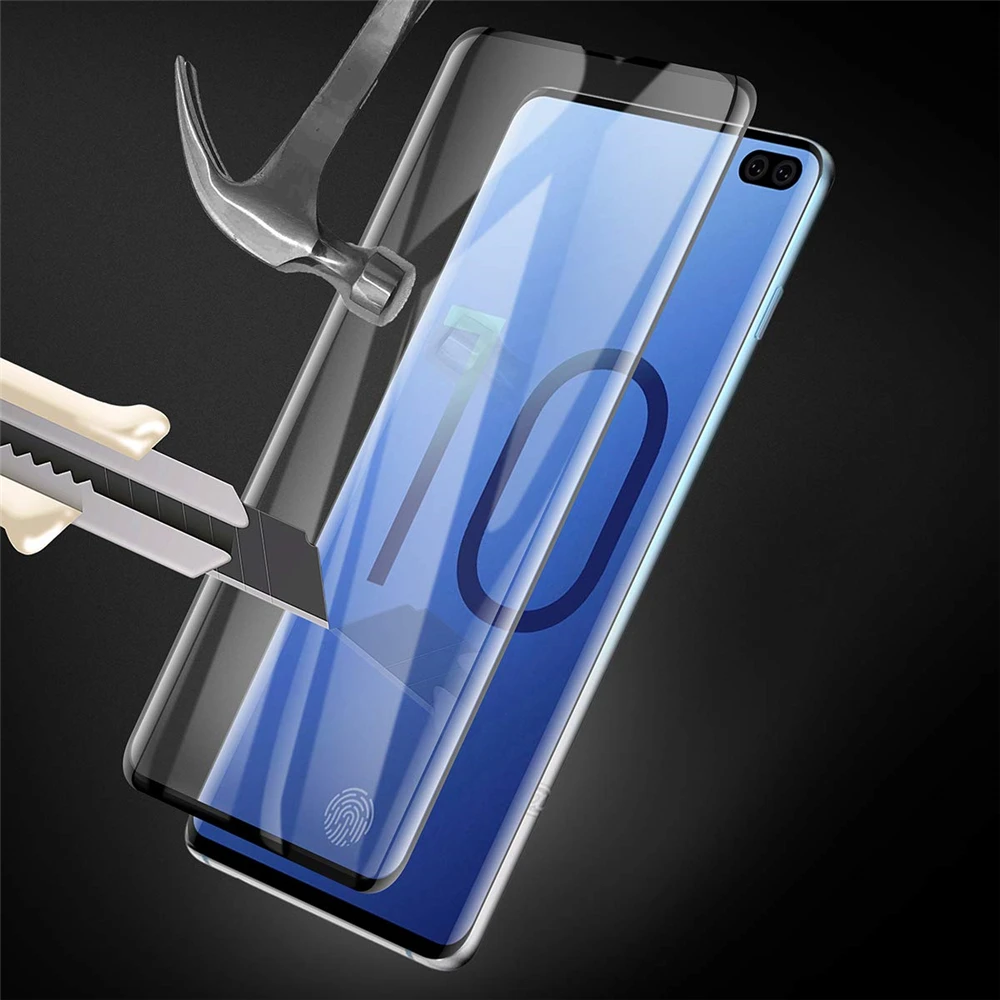 100D изогнутое закаленное стекло на samsung Galaxy S10 Plus S10E Note 10 Pro S10+ полноэкранное защитное стекло