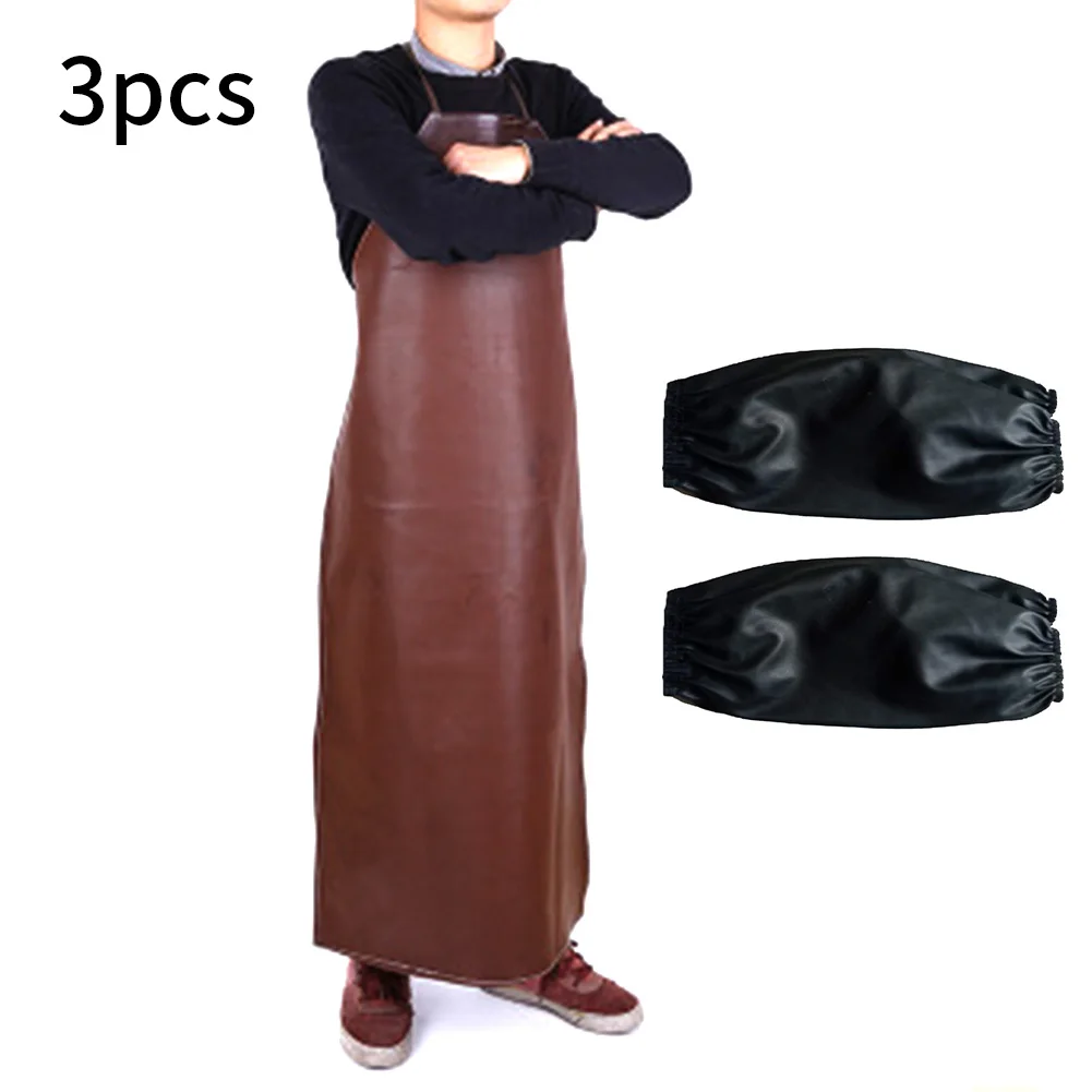 Leather Welding Protective Apron Welder Protect Cloth Brown Working