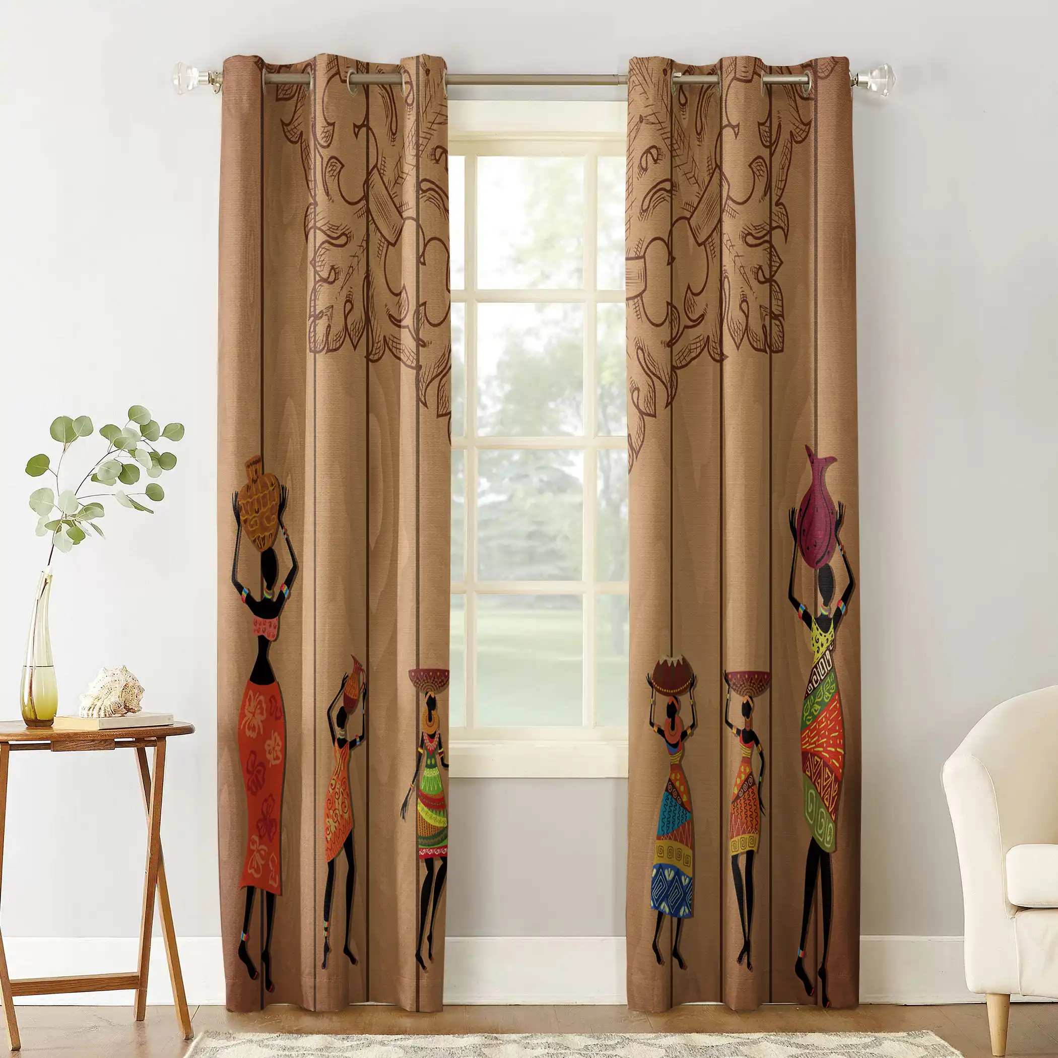 cortina de ventana africana moderna para mujer articulos de decoracion para sala de estar dormitorio cocina cortinas para sala de estar