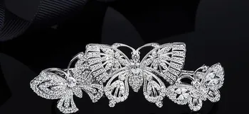 

925 Sterling Silver geometric insects crystal Butterfly Ring Dazzling Cubic Zirconia Animal Triple Finger Ring wedding jewelry