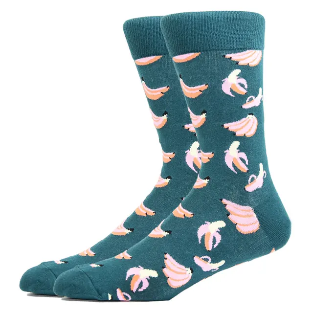 Burger Pizza Sushi Males Socks Fashion Cute Series Korean Harajuku Cartoon Funny Women Happy Cotton Cool Middle Tube Socks HK11045-6