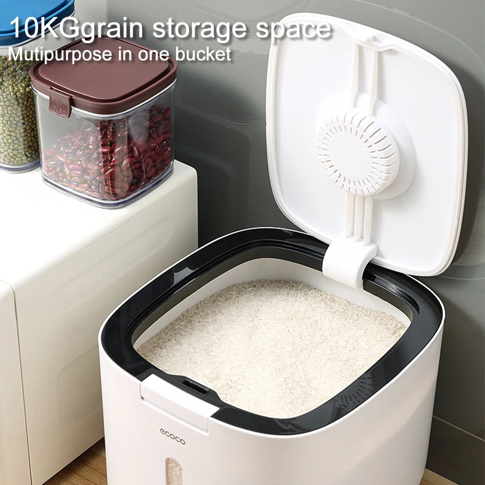 LivLab Flour container 11 L /10.5 qt /10 kg - Rice Container Storage Food  Grain Container Bins Household for Kitchen Pantry Organization (11L)