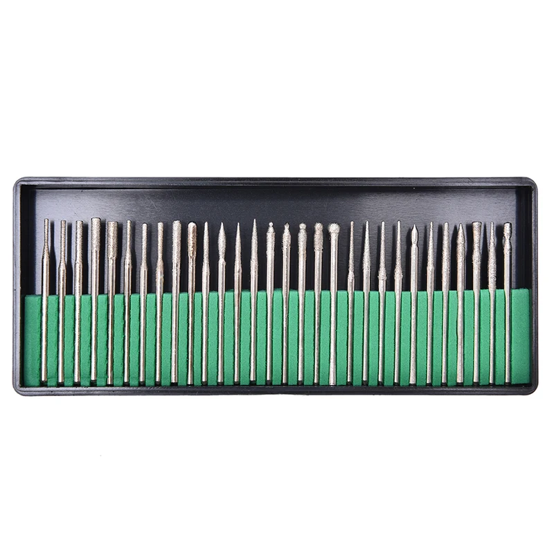 

30PCS/Box Diamond Rotary Mix Set Cuticle Clean Milling Nail Files Electric Drill Nail Bit Machine Accessories 30 Different Size
