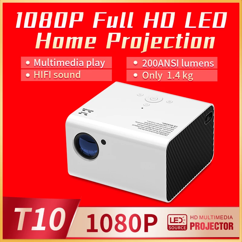 Vchip T10 мини светодиодный проектор многофункциональная - Цена: 