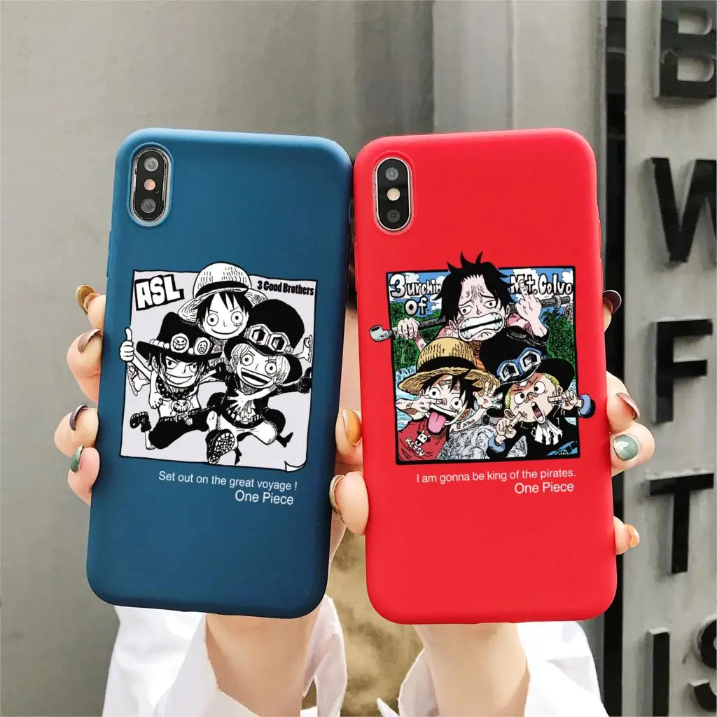 

One Piece Luffy Pattern Soft TPU Phone Case For iPhone Xs Max X XR 8 7 6 6S Plus 11 Pro Max Silicone Back Cover
