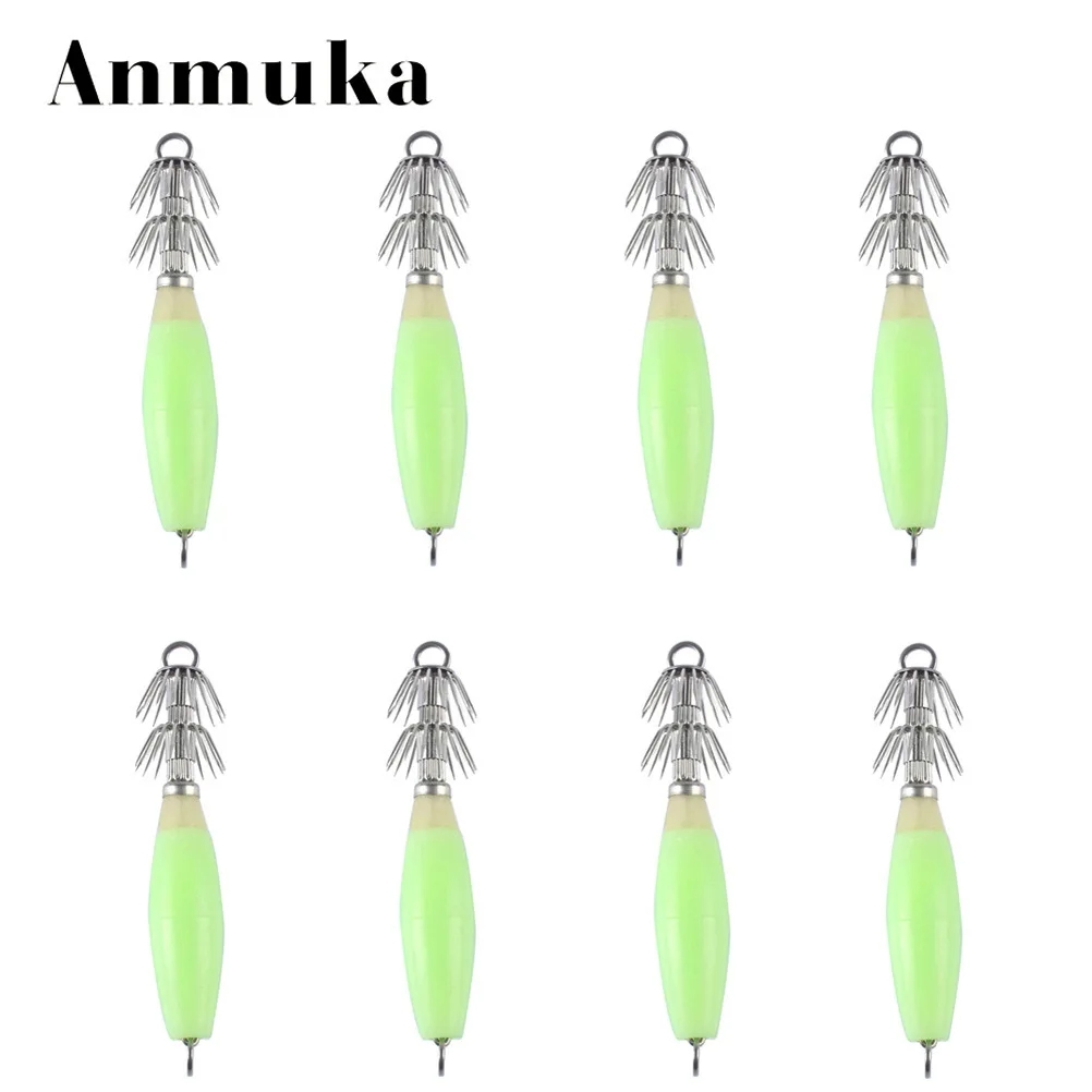 

Squid Fluorescent zhang yu gou Boat Fishing Hook Wood Shrimp Night Light Ningbo Lure Angling you yu Fishing Hot HoY Lure Fish Ca