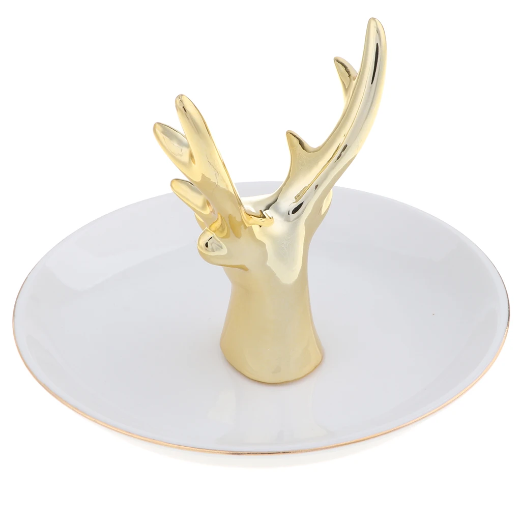 Ceramic Ring Holder Flamingo Jewelry Dish Decorative Necklace Jewelry Organizer Tray unicorn necklace show stand elk