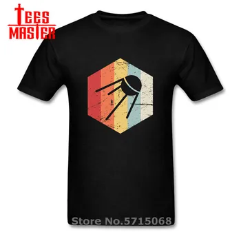 

Retro Sputnik Icon men's T-Shirt CCCP Space Rocket Tshirt Russia Program Sputnik 1 Tee Shirt USSR Punk Style Tops male Clothing