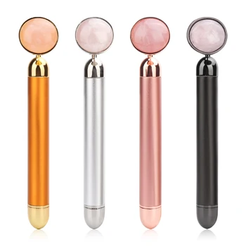 

Energy Beauty Bar 24k Golden Vibrating Facial Roller Massager Face Lifting Anti-wrinkle Skin Care Tools Jade Roller