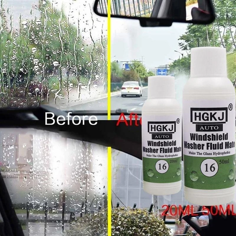 HGKJ 16 20ml/50ml Super Hydrophobic Glass Water Hydrophobic Additive Windshield Washer Fluid Mate for Glass Washing oxidation remover for cars