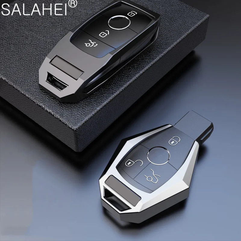 

Zinc Alloy Car Key Case For Mercedes Benz W204 W212 C180 GLK300 CLS CLK CLA SLK C S E Class Protection Holder Car-Styling