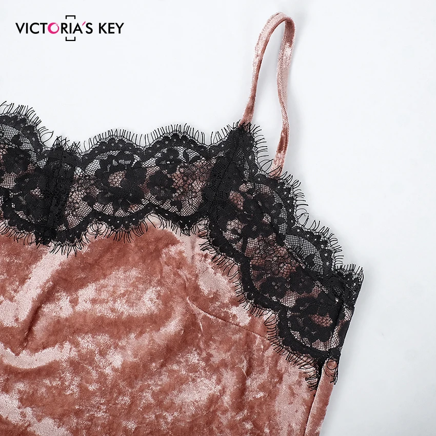 VICTORIA'S KEY, розовая бархатная Пижама, шорты на бретельках, женские сексуальные кружевные летние пижамы на бретельках без рукавов, Женский комплект