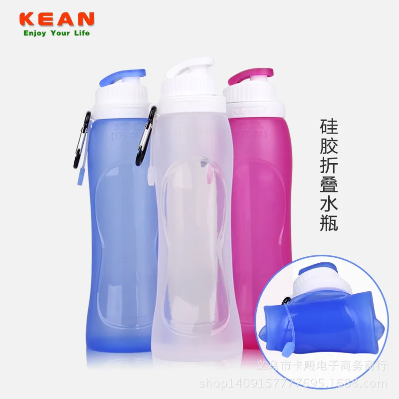 

Creative Students Folding Riding Pitcher Advertisement Gift Multi-color Silica Gel Sports Water Portable Foldable Water Bottle