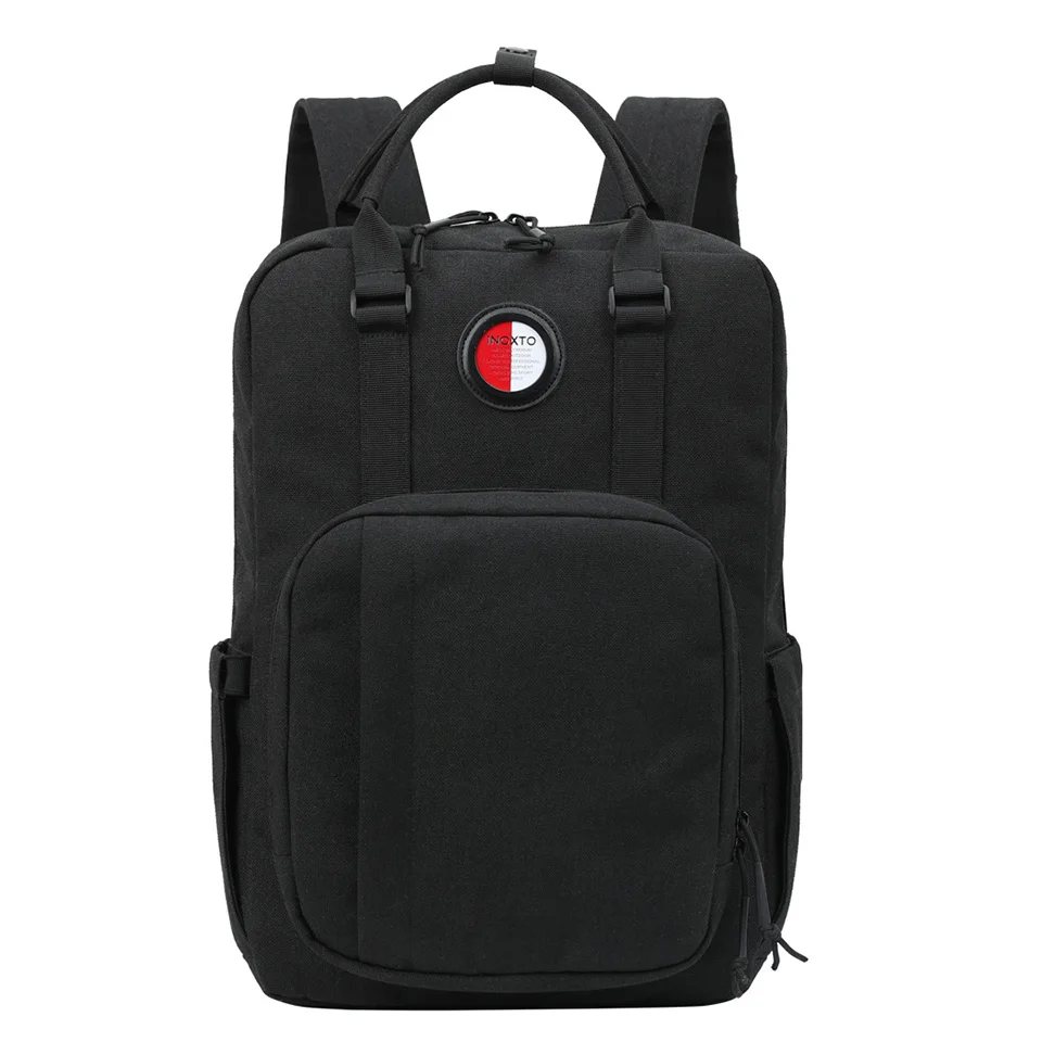 INOXTO объемная сумка портативный рюкзак Модный деловой Рюкзак Спортивная Сумка Для Мужчин Ноутбук школьная дорожная сумка - Цвет: Black