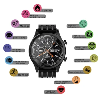 

Silicone Strap Smart Watch Men Women Waterproof Sport Tracker For Android Ios Apple Smart Band Clock Men Bluetooth Smart Watch