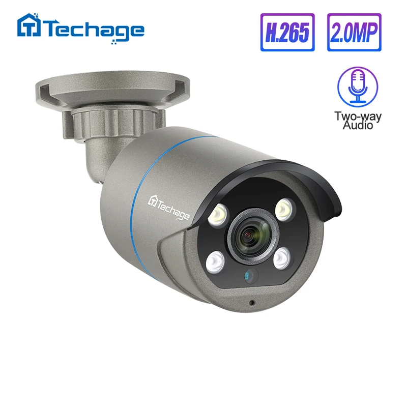 

H.265 1080P 2.0MP Security POE IP Camera Two-way Audio IR Outdoor Human Detection CCTV AI Camera P2P Onvif Video Surveillance
