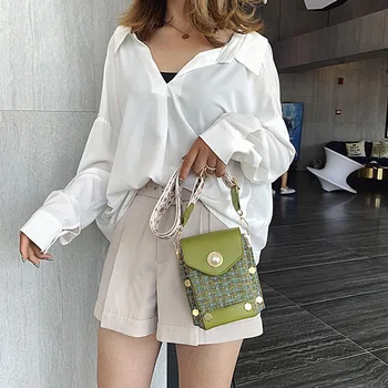 

1 PC Wide Strap Woven Small Square Bag Women Messenger Bags Shoulder Bag Girl Ladies PU Leather Clutch Shoulder Handbag Dropship